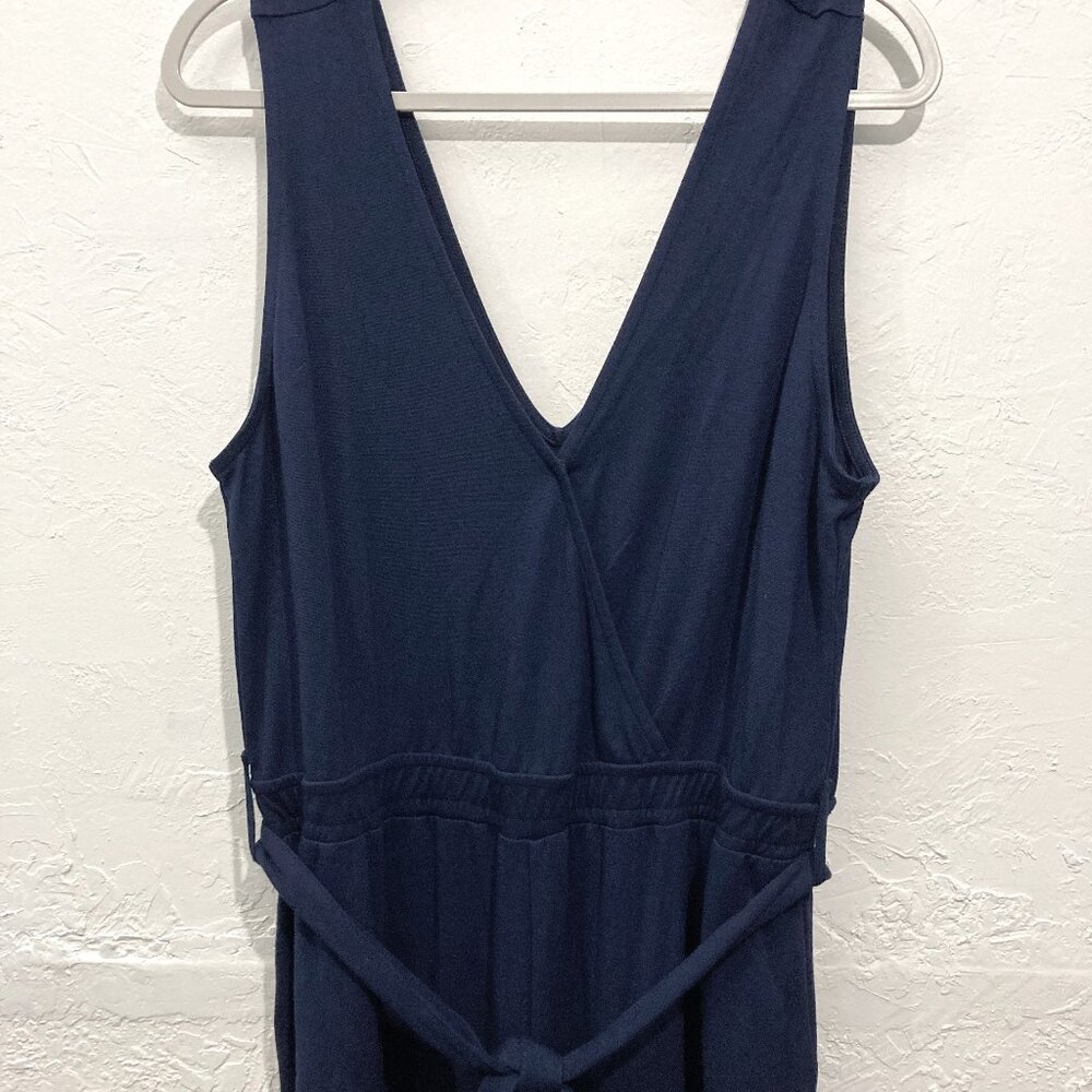 Caralynmirand Jumpsuit Jumper Sleeveless Navy Elastic waist Minimalist XXL - Picture 5 of 13